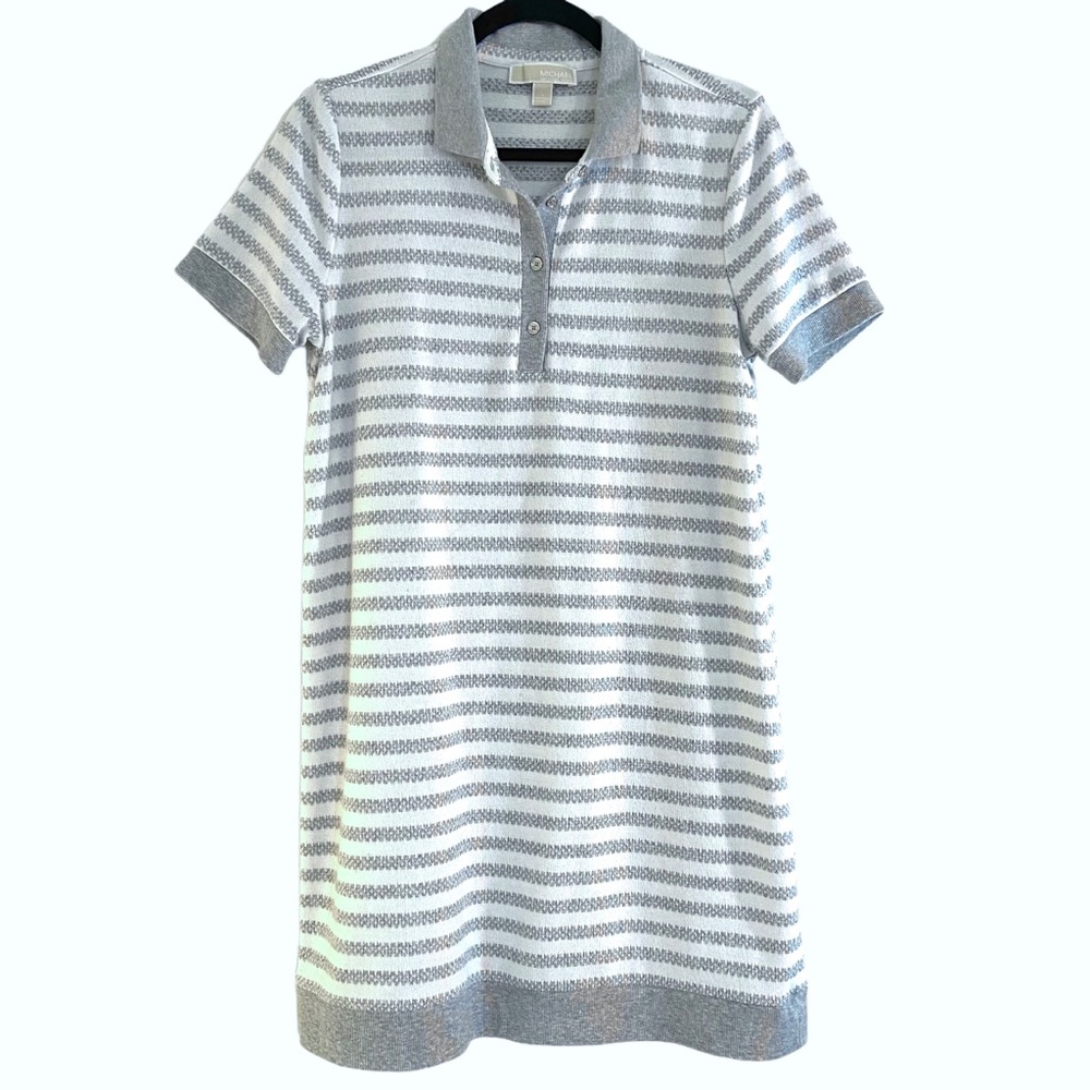 Michael Kors Casual Dress Size L Gray & White